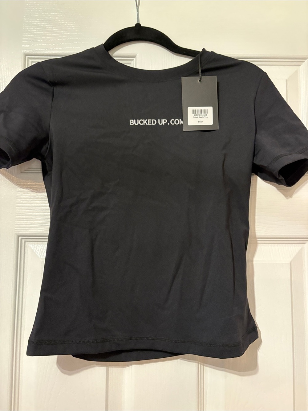 Bucked Up Black Logo Short-Sleeve Tee fitted